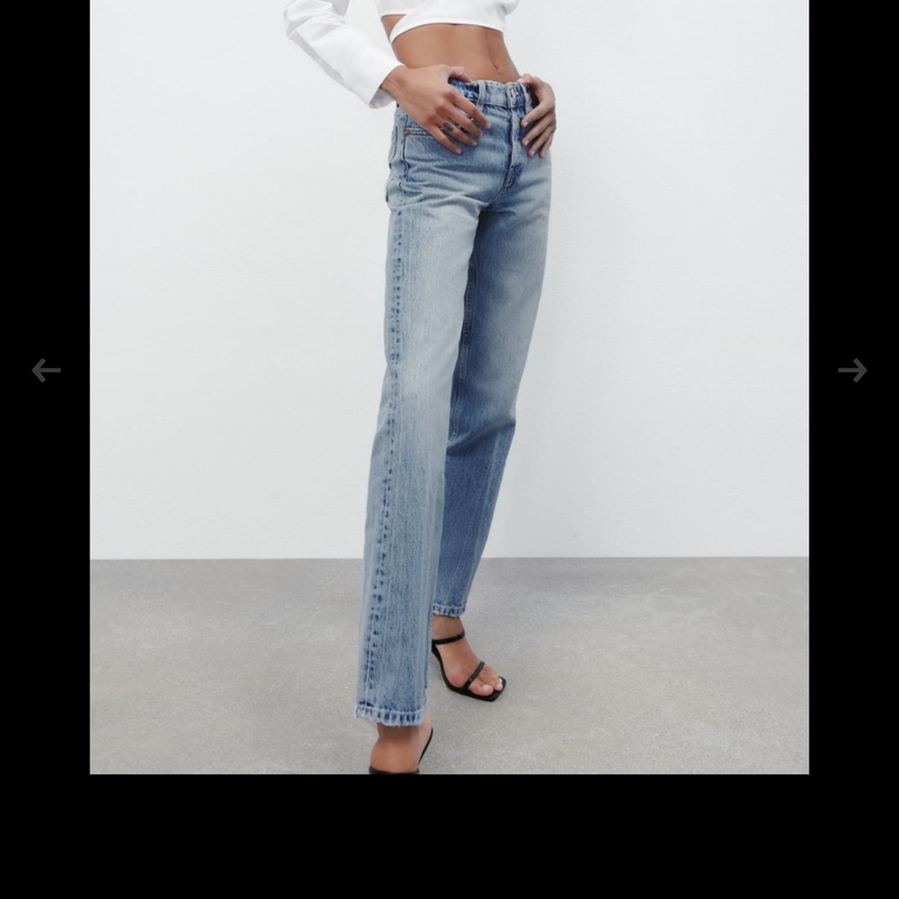 Zara Straight Leg Jeans Blue Size 4 4365/264